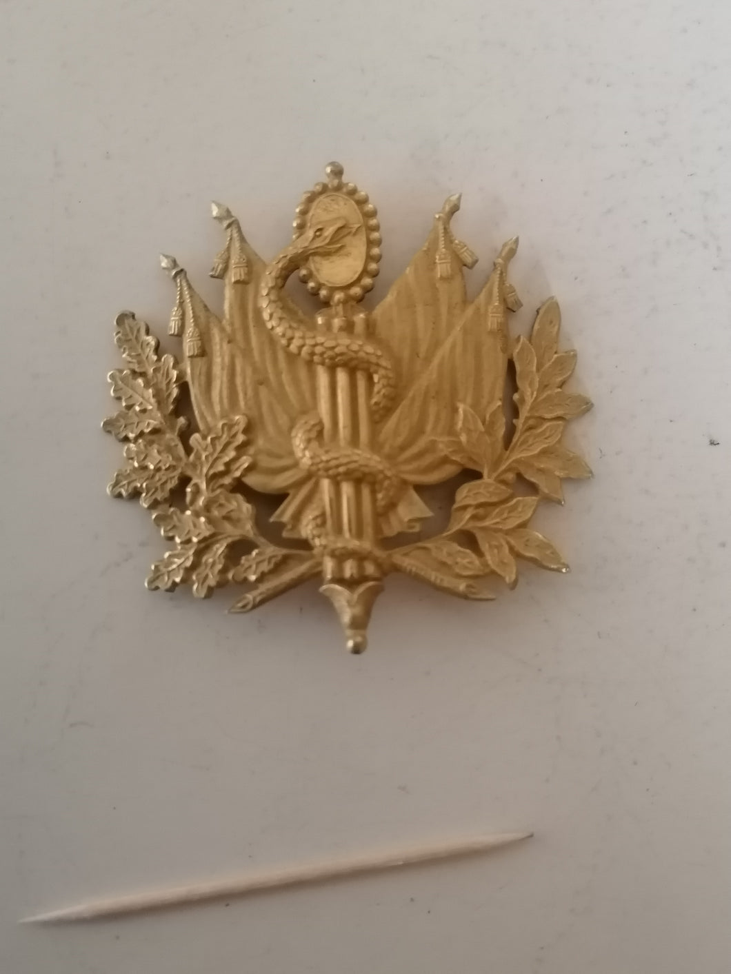 Insigne de giberne métal doré armée Française XIXème