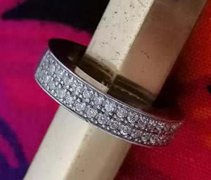 Bague en argent 925 doré et cristaux