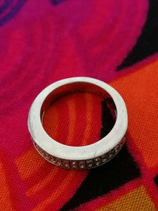 Bague en argent 925 doré et cristaux